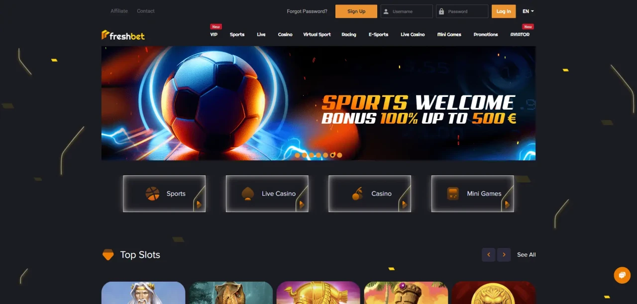 Freshbet Homepage